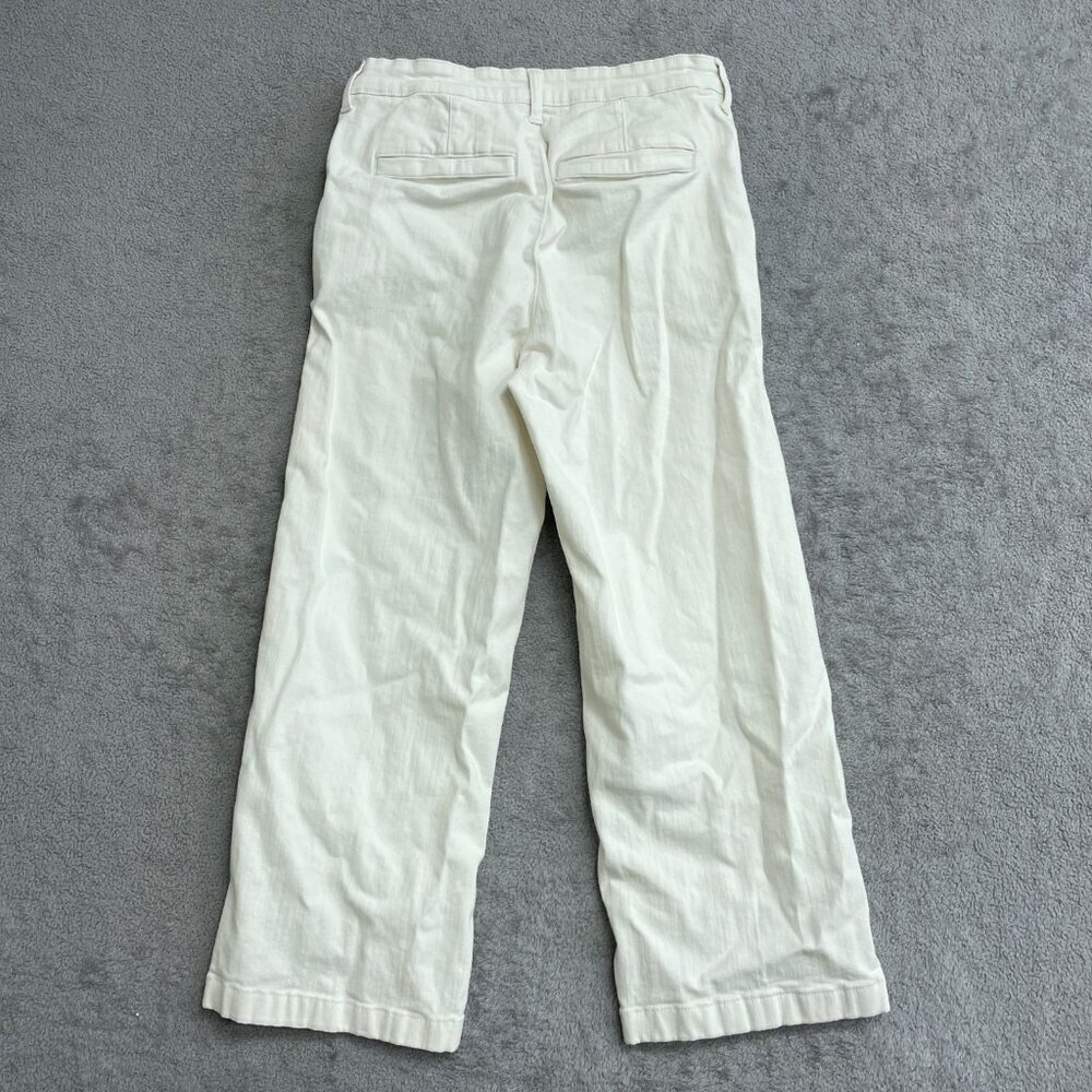 Ella Moss Women's Size 4 Wide-Leg Crop Denim Pants Cream - Picture 5 of 12